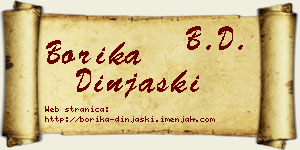 Borika Dinjaški vizit kartica